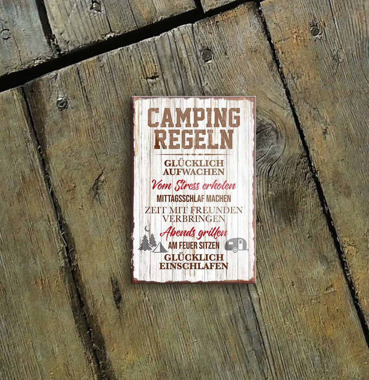 Camping-Regeln-Magnet9x6cm-Camping-holz