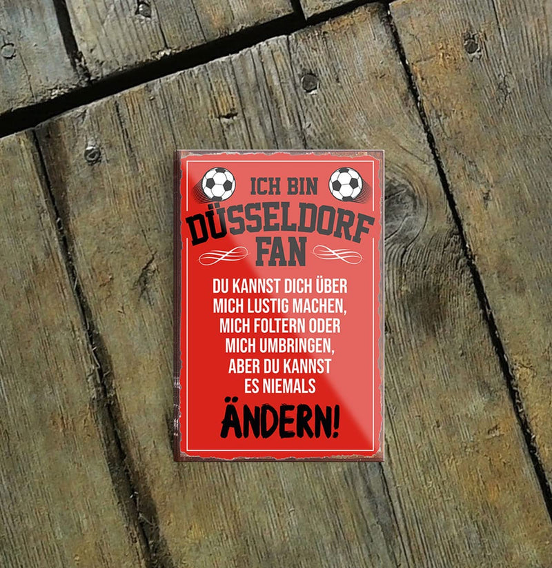 "Düsseldorf Fan" Magnet Fußball Sport Verein Deko Kühlschrankmagnet 9x6 cm