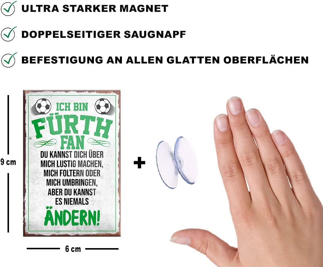Fuerth-Fan-Magnet9x6cm-Fussball-beschreibung