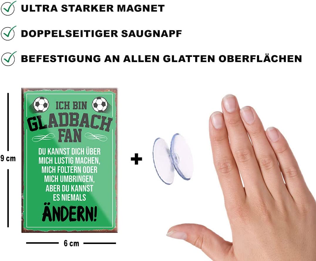 Gladbach-Fan-Magnet9x6cm-Fussball-beschreibung