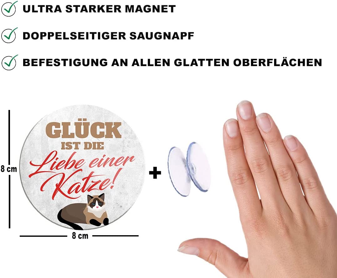 Glueck_ist_liebe_einer_katze_magnet_beschreibung