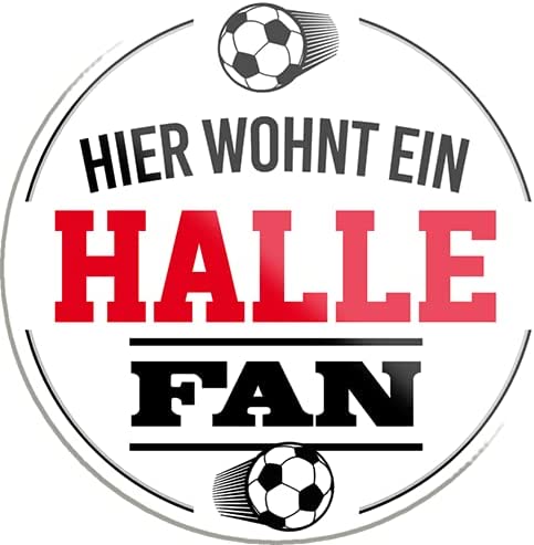 Halle-FanMagnet8x8cm-Fussball
