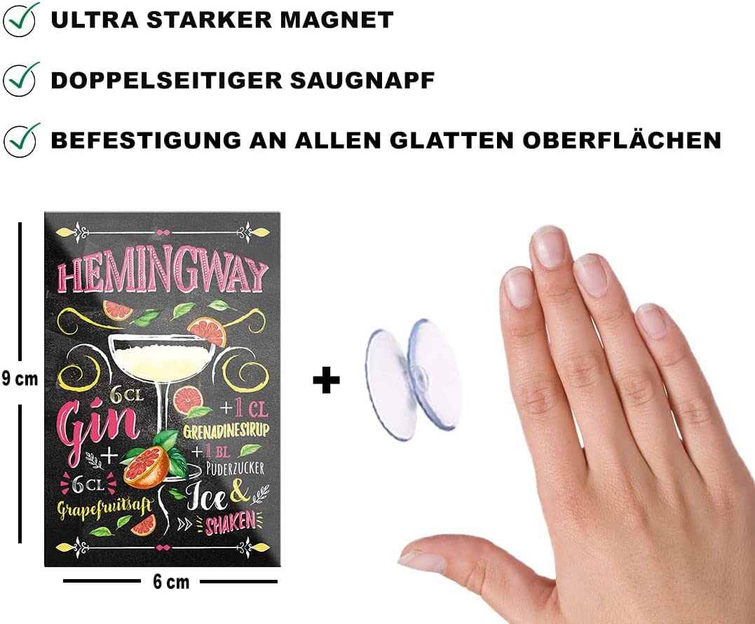 Hemingway-Magnet9x6cm-Cocktail-beschreibung