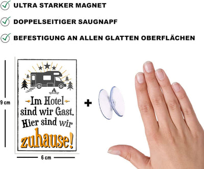 Im-Hotel-sind-wir-Gast-Hier-zuhause-Magnet9x6cm-Camping-beschreibung