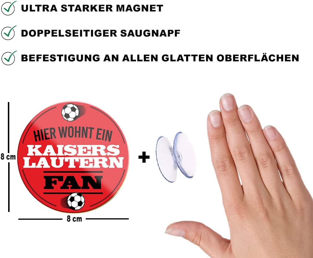 Kaiserslautern-Fan-Magnet8x8cm-Fussball-beschreibung