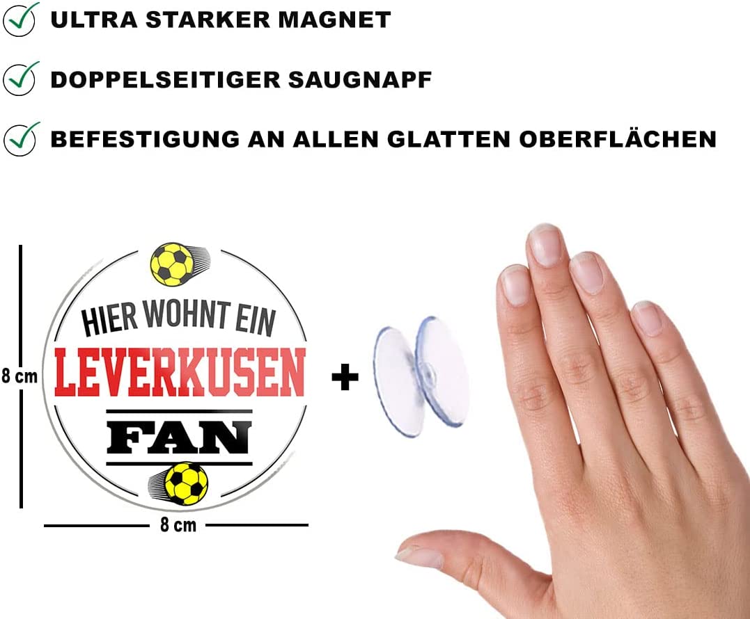Leverkusen-Fan-Magnet8x8cm-Fussball-beschreibung