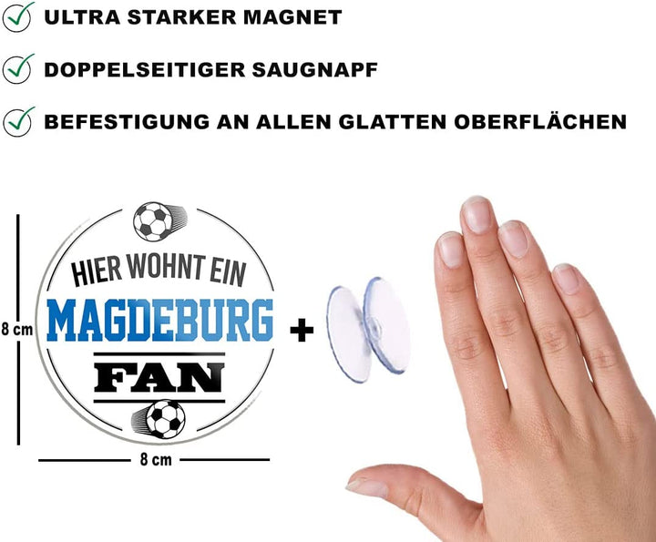 Magdeburg-Fan-Magnet8x8cm-Fussball-beschreibung