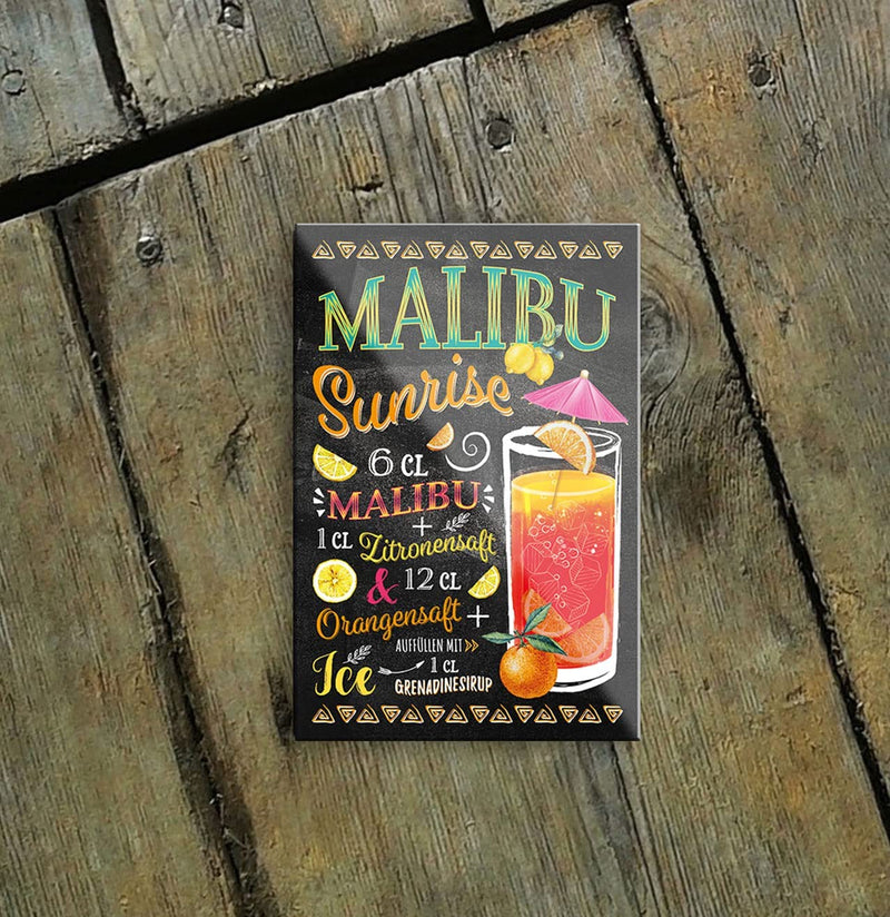    Malubu-Sunrise-Magnet9x6cm-Cocktail-holz