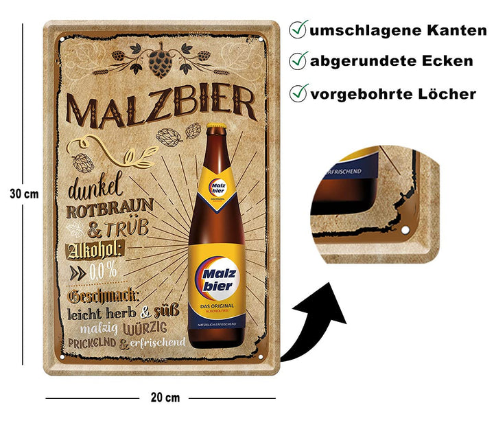 Malzbier_blechschild_20x30cm_beschreibung
