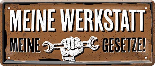 Meinewerkstatt_meine_gesetze_blechschild_braun