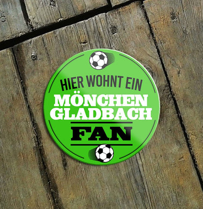 Moenchen-Gladbach-Fan-Magnet8x8cm-Fussball-holz