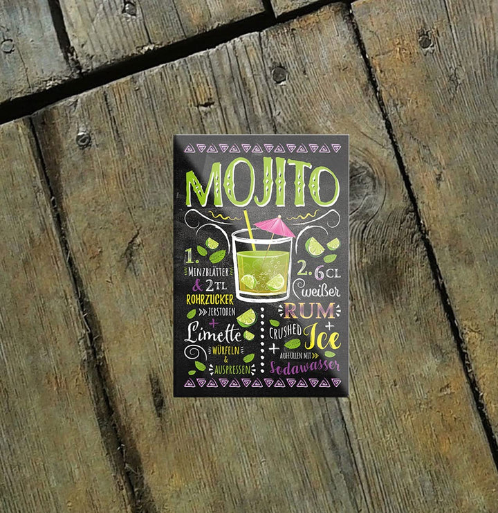 Mojito-Magnet9x6cm-Cocktail-holz