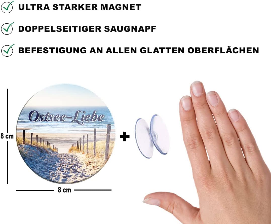 Ostsee-Liebe-Magnet8x8cm-Ostsee-beschreibung