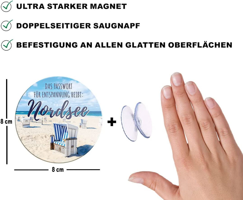 Passwort-Entspannung-Nordsee-Magnet8x8cm-Nordsee-beschreibung