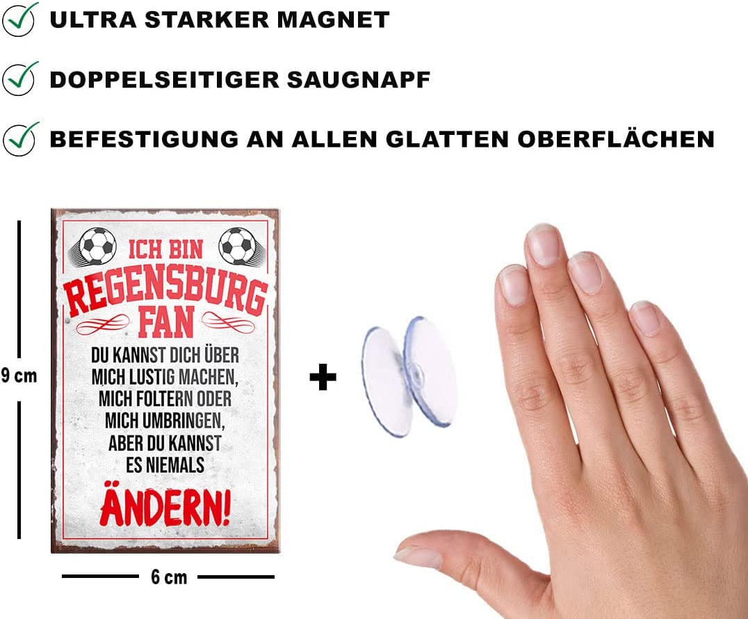Regensburg-Fan-Magnet9x6cm-Fussball-beschreibung