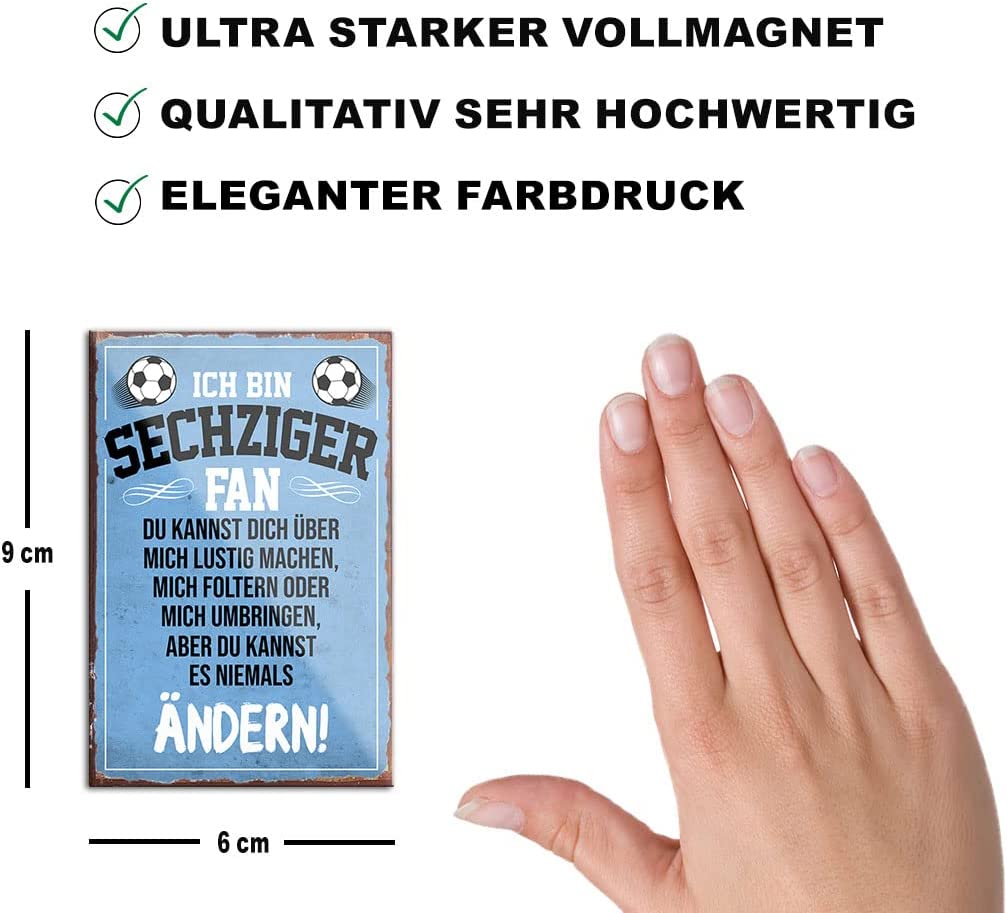 Sechziger-Magnet9x6cm-Fussball-beschreibung