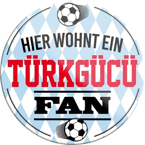 "Türkgücü Fan" Magnet Fußball Sport Verein Deko Kühlschrankmagnet 8x8 cm