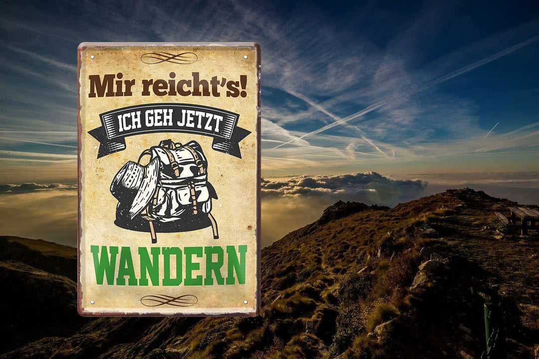 Wandern_20x30cm_blechschild_berg