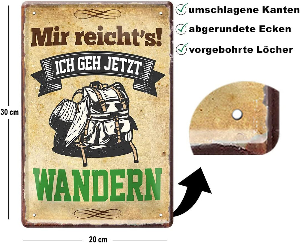 Wandern_20x30cm_blechschild_beschreibung