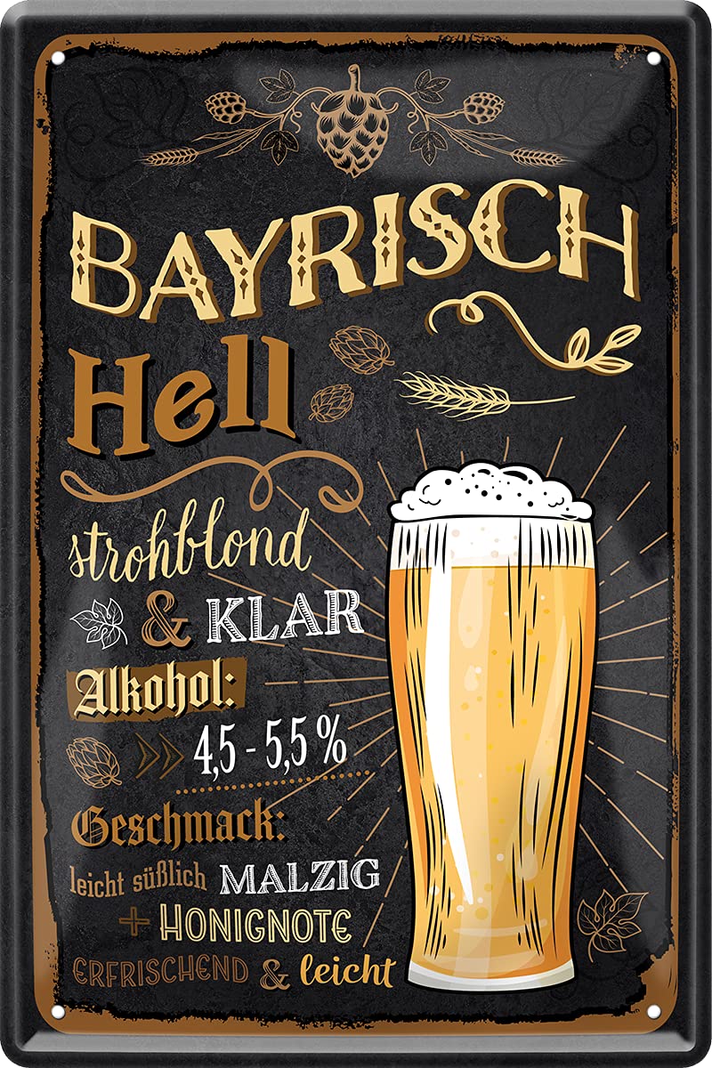 Blechschild Bier Spruch – „Das Beste Bier Ist Ein Offenes Bier“, 28x12 Cm, Für Bar Oder Pub