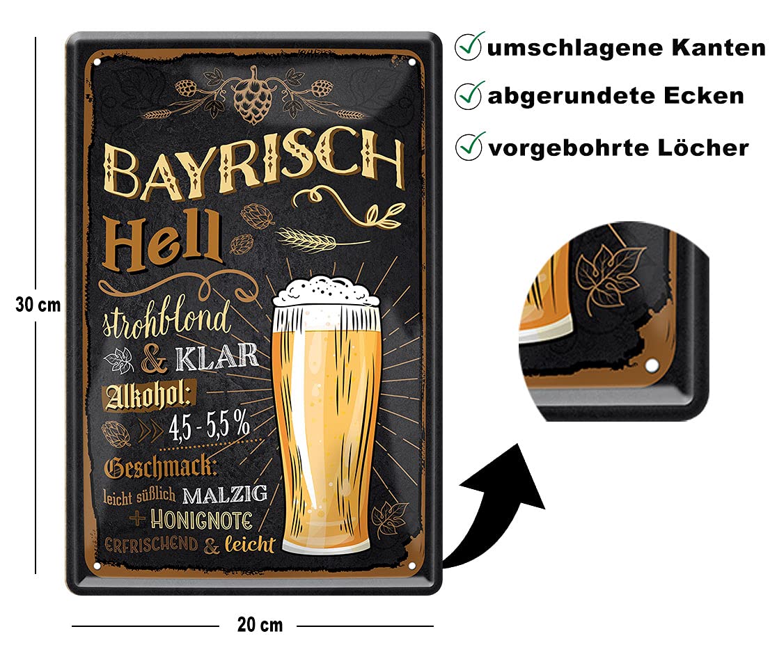 LANOLU Retro Blechschild- Genieße deine Zeit - Poster aus Metall mit Zitat, Geschenke für Freundinnen, Lebensweisheiten in Shabby Deko Style, Sprüche vintage Metallschild 15x20cm