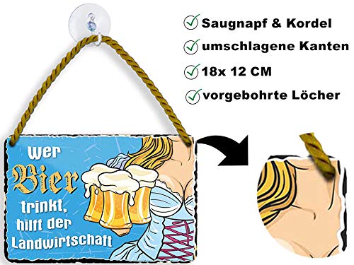 Retro Blechschild „Sangria Wein Cocktail-Rezept“ – 20x30 Cm, Witziger Spruch Als Deko Oder Geschenk