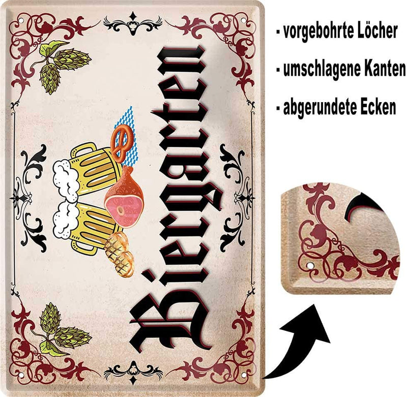 Schatzmix Blechschild Bier Her Metallschild 27x10cm Deko Schatzmix Blechschild Bier Her Metallschild 27x10cm Deko