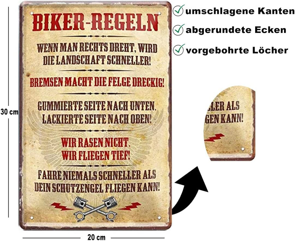 biker_20x30cm_blechschild_beschreibung