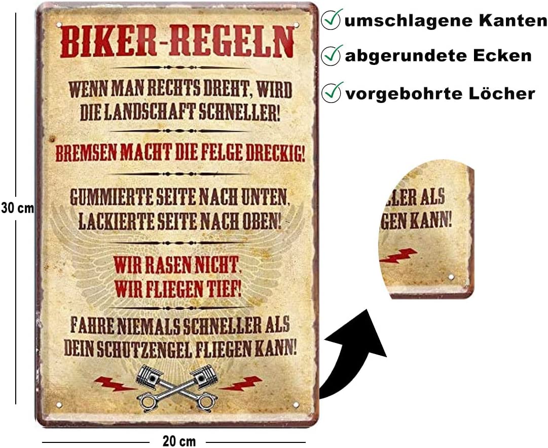 biker_20x30cm_blechschild_beschreibung