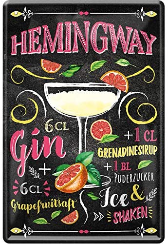 blechschild-hemingway-20x30cm