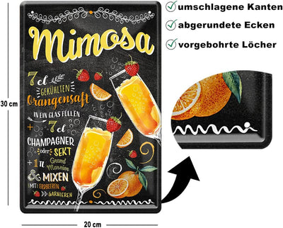 blechschild-mimosa-20x30cm-beschreibung