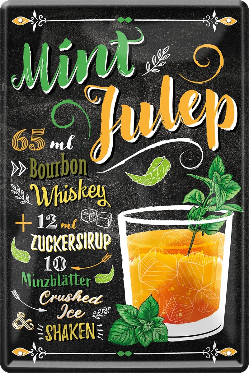 blechschild-mint-julep-20x30cm