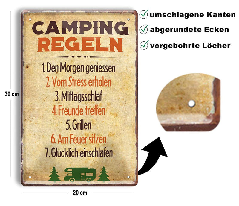 Lustiges Retro-Blechschild 'Dorfleben' – 15x20 Cm Im Shabby-Chic-Look Lustiges Retro-Blechschild 'Dorfleben' – 15x20 Cm Im Shabby-Chic-Look
