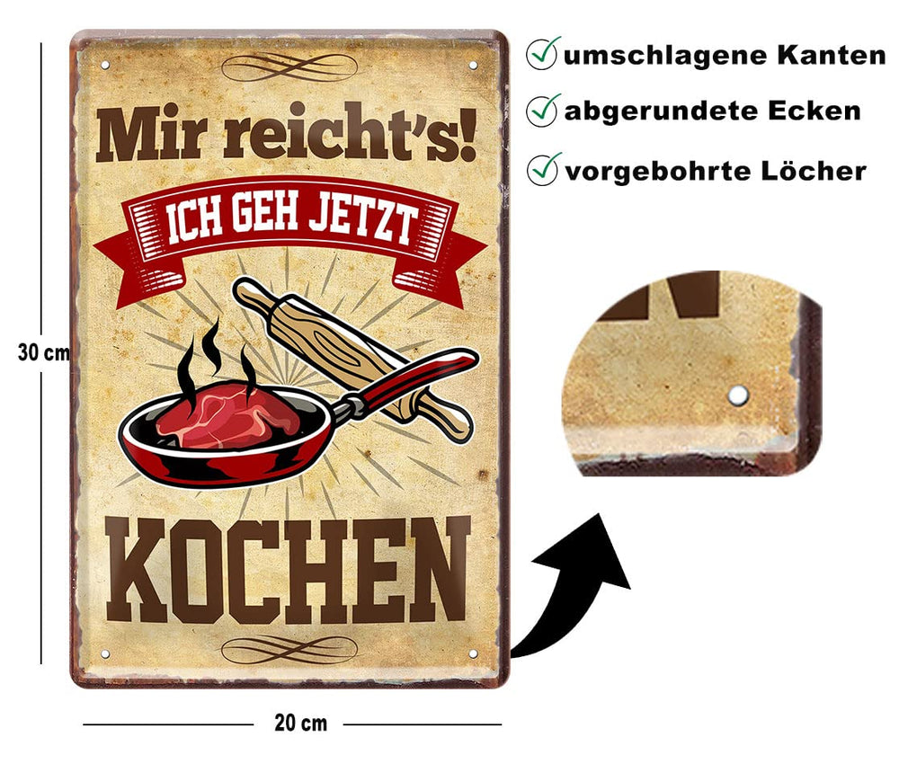 blechschild_20x30cm_kochen_beschreibung