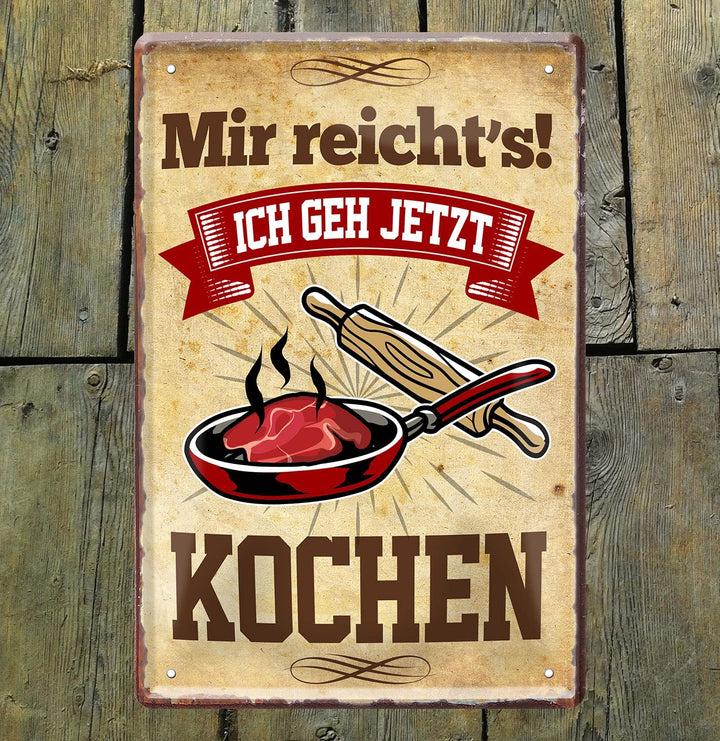 blechschild_20x30cm_kochen_holz