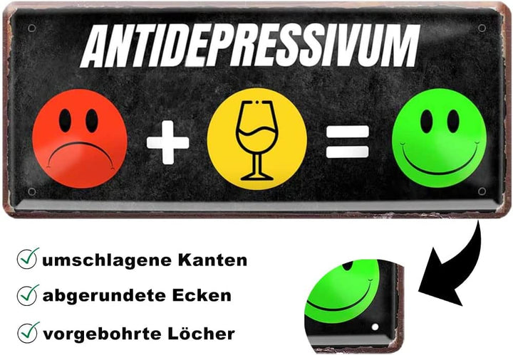 blechschild_antidepressivum_28x12cm_beschreibung