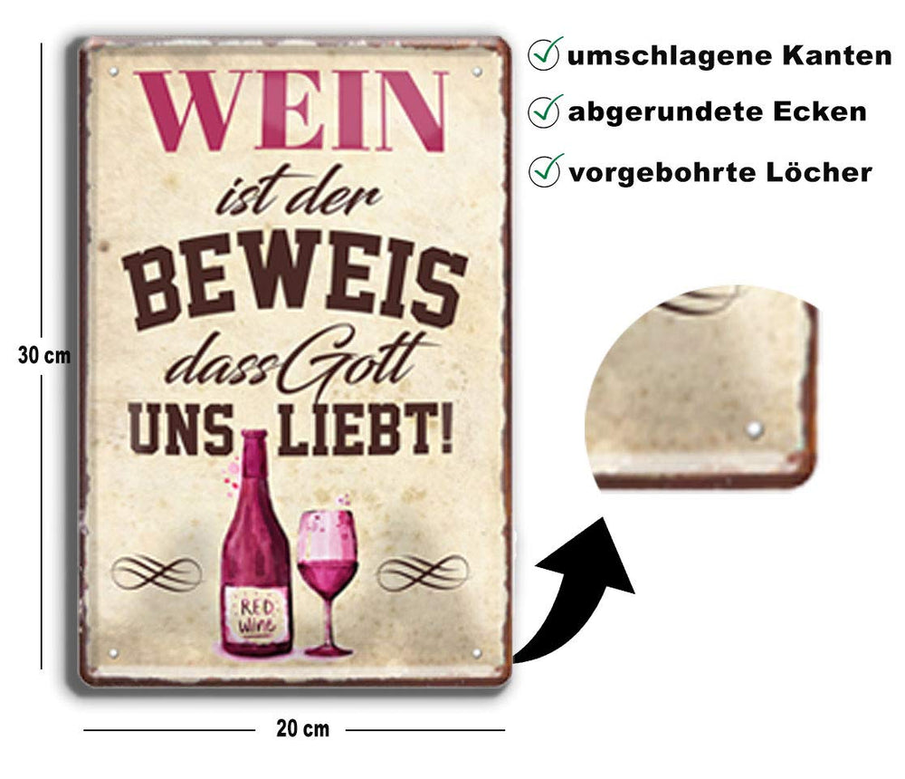 blechschild_gott_wein_20x30cm_beschreibung
