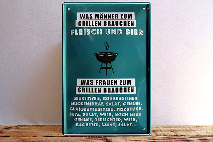 blechschild_grillen_20x30cm_holz