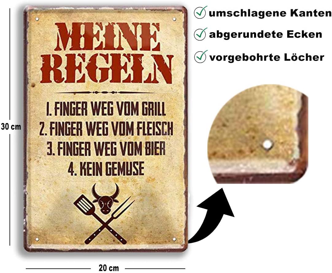 blechschild_regeln_grillen_20x30cm_beschreibung