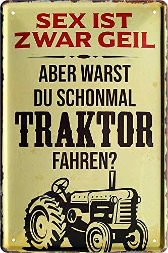 Blechschild 'Echte Männer Fahren LKW' – 28x12 Cm, Metallschild Für Garage & Werkstatt