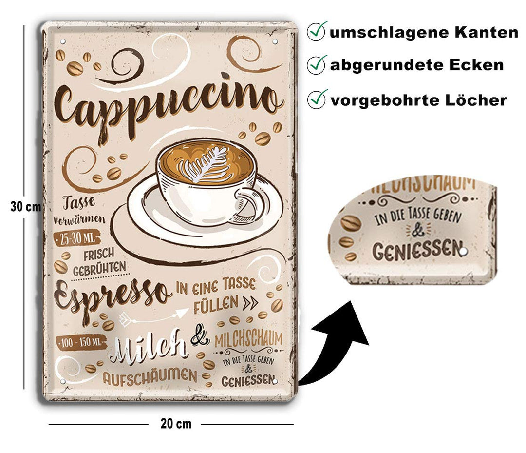 cappucino_blechschild_20x30cmbeschreibung