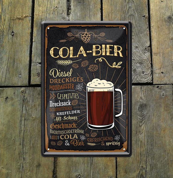cola_blechschild_20x30cm_holz