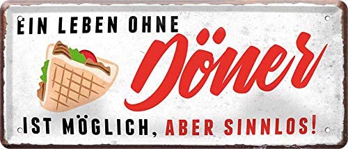 Blechschild Pizza Geht Immer - 28x12 Cm Deko Für Küche & Gastronomie