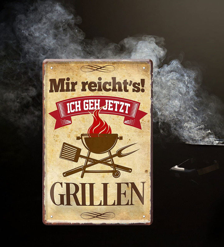 grillen_blechschild_20x30cmRauch