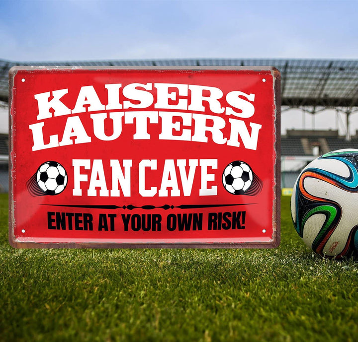 Blechschild Fußball Kaiserslautern Fan CAVE 20x30cm
