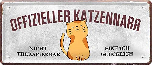 katze_28x12cm_blechschild