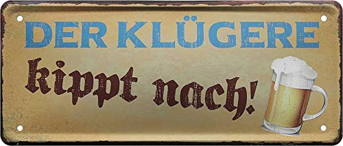 kluegere_28x12cm_blechschild