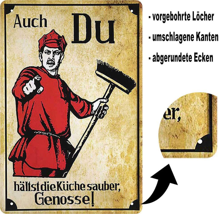 kueche_blechschild_20x30cm_beschreibung