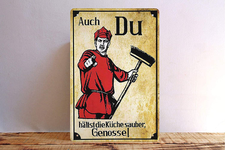 kueche_blechschild_20x30cm_holz