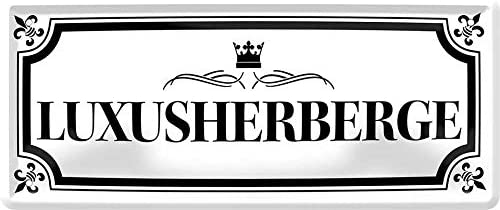 luxusherberge_blechschild_28x12cm
